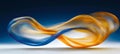 Abstract Wave of Blue and Orange on a Dark Gradient Background, Representing Data Flow Royalty Free Stock Photo