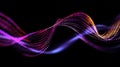 vibrant digital wave glowing particles Royalty Free Stock Photo