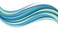 Abstract Wave Design with Blue and Green Gradient Stripes Royalty Free Stock Photo