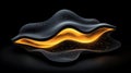Abstract Wave Design with Glowing Orange Elements and Dark Background for Digital Art Royalty Free Stock Photo