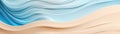 Abstract wave design in gradient shades of blue and beige, reminiscent of beach vacation atmosphere. Abstract holiday Royalty Free Stock Photo