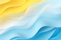 Abstract wave design in gradient shades of blue and yellow, reminiscent of a sunny beach vacation atmosphere. Abstract Royalty Free Stock Photo