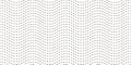 Abstract wave dotted pattern. Seamless vector background. Black and white backdrop for web business and graphic designs. Royalty Free Stock Photo