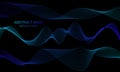 Abstract wave element for design. Digital frequency track equalizer. Stylized line art background. Colorful shiny wave with lines