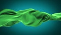 Abstract wave fabric movement dynamic green color