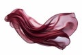 Abstract wave flowing red fabric on transparent. Generative Ai Royalty Free Stock Photo