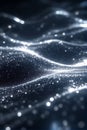 Abstract Wave of Glowing Particles, Representing Data Flow or Cosmic Energy, Portrait Images Generative AI Royalty Free Stock Photo