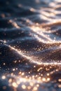Abstract Wave of Glowing Particles, Representing Data Flow or Cosmic Energy, Portrait Images Generative AI Royalty Free Stock Photo