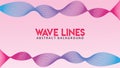 Abstract Wave Line Background Design Vector, Spectrum Frame Concept, Romantic Color Royalty Free Stock Photo