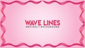 Abstract Wave Line Background Design Vector, Tape Spectrum Frame Concept, Romantic Color, Beautiful Background Template