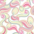 Abstract wave line and loops seamless pattern. Striped swirl waves Royalty Free Stock Photo