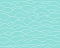 Abstract wave line pattern green background.