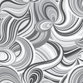 Abstract wave line seamless pattern. Grid swirl wavy background. Royalty Free Stock Photo