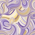 Abstract wave line seamless pattern. Grid swirl wavy background. Royalty Free Stock Photo