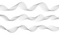 Abstract wave lines background, graphic thin curves design element, flow backdrop.