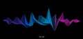 Abstract wave lines dynamic flowing effect vector design