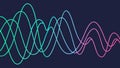 Abstract wave lines, dynamic motion and fluid design element vector design Generative AI Royalty Free Stock Photo