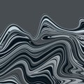 Abstract wave liquid shape in gray, black and white tones color on gray background Royalty Free Stock Photo