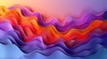 Abstract wave paper cut colorful background. Multi layers color texture paper cut