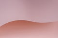 Abstract wave of pastel pink paper. Creative geometric curved paper with light and shadows. Abstract monochrome
