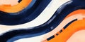 Abstract wave pattern background orange blue white Royalty Free Stock Photo