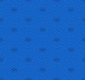 Abstract wave pattern. Blue ripple background. Flat geometric design.