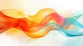 Abstract wave pattern in colorful gradient. Soft flowing fabric texture. AIG51. Royalty Free Stock Photo