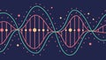 Abstract wave pattern with dots, symbolizing digital data. vector design Generative AI Royalty Free Stock Photo