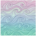 Abstract wave pattern featuring flowing lines and curves in a gradient color scheme, Royalty Free Stock Photo
