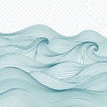 Abstract wave pattern with flowing, curved Royalty Free Stock Photo
