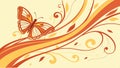 Abstract wave pattern, flowing design, modern background, dynamic texture vector design Generative AI Royalty Free Stock Photo
