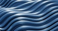 Abstract 3D Wavy Blue Surface Pattern with Metallic Shine Background Rendering Art Royalty Free Stock Photo