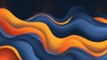 Abstract Wave Pattern with Orange and Blue Hues Royalty Free Stock Photo