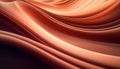 Abstract wave pattern on a shiny silk backdrop generated by AI Royalty Free Stock Photo
