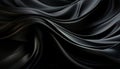 Abstract wave pattern in silk, a smooth and shiny backdrop generated by AI Royalty Free Stock Photo
