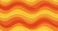 Abstract wave pattern with undulating bands in shades of orange and yellow. The des Royalty Free Stock Photo