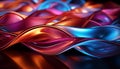 Abstract wave pattern in vibrant colors, digitally generated generated by AI