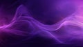 Abstract Wave of Purple Light: Futuristic Fractal Illustration on Bright Background with Dark Smoke. A Digital Space