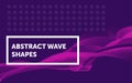 Abstract wave shapes vector design element. Flowing particle waves. Royalty Free Stock Photo