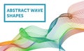 Abstract wave shapes vector design element. Flowing particle waves. Royalty Free Stock Photo