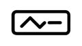 Abstract Wave Signal Icon in Black Box Data Indicator UI vector design Generative AI Royalty Free Stock Photo