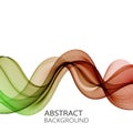 Abstract green red wave background, transparent waves wavy lines on white background Royalty Free Stock Photo