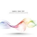 Abstract wave vector background, rainbow waved lines for brochure, website, flyer design. Spectrum wave color. Smoky Royalty Free Stock Photo