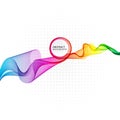 Abstract wave vector background, rainbow waved lines for brochure, website, flyer design. Spectrum wave color. Smoky Royalty Free Stock Photo