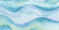 Abstract wave watercolor painted background. Paper texture.