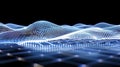 Abstract Waveform Grid: Futuristic Technology Concept Background Royalty Free Stock Photo