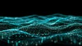 Abstract Waveform Turquoise Data Flow Background Royalty Free Stock Photo
