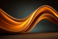 Abstract Waveforms in a Dynamic Golden Flow for Modern Art Concepts Generative AI Royalty Free Stock Photo