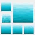 Abstract waves background collection. Royalty Free Stock Photo