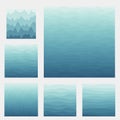 Abstract waves background collection. Royalty Free Stock Photo